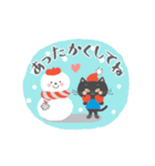 ▶︎動く❄️黒ねこ・お正月＆クリスマス（個別スタンプ：17）