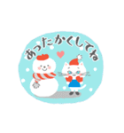 ▶︎動く❄️白ねこ・お正月＆クリスマス（個別スタンプ：17）