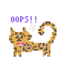 ゆるやまねこのドット絵風英語スタンプ（個別スタンプ：3）