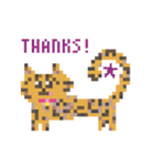 ゆるやまねこのドット絵風英語スタンプ（個別スタンプ：16）