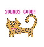 ゆるやまねこのドット絵風英語スタンプ（個別スタンプ：21）