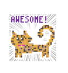 ゆるやまねこのドット絵風英語スタンプ（個別スタンプ：26）