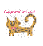 ゆるやまねこのドット絵風英語スタンプ（個別スタンプ：34）