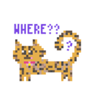 ゆるやまねこのドット絵風英語スタンプ（個別スタンプ：36）