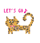 ゆるやまねこのドット絵風英語スタンプ（個別スタンプ：37）