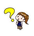 ポニテ制服ガールの平和な暮らし（個別スタンプ：13）