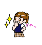 ポニテ制服ガールの平和な暮らし（個別スタンプ：17）