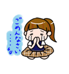 ポニテ制服ガールの平和な暮らし（個別スタンプ：19）