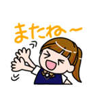 ポニテ制服ガールの平和な暮らし（個別スタンプ：23）