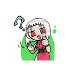 前髪切りすぎた女の子のスタンプ（個別スタンプ：7）