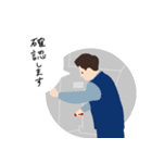 男性客室乗務員スタンプ(修正版)（個別スタンプ：18）