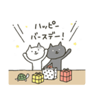 ねこの暮らし（白と黒）【修正版】（個別スタンプ：35）