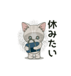 【年中ヤル気がでない】仔猫のぽんにゃん（個別スタンプ：7）