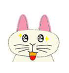 うさぎねこ文字なしバージョン（個別スタンプ：2）