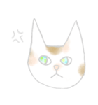 毎日使える無表情猫スタンプ（水彩画）（個別スタンプ：14）
