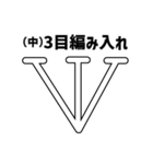 【編み物大好き】がぎ編み図記号・名入り（個別スタンプ：15）