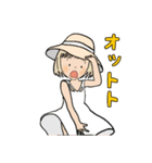 帽子好きな女の子（個別スタンプ：16）