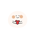 表情豊かなまんまるおもちくん（個別スタンプ：4）