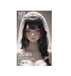白い天使の結婚式少女 - 多言語（個別スタンプ：3）