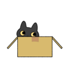 ゆるい黒猫スタンプ（文字なし）（個別スタンプ：12）