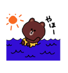 ブラウンの夏（個別スタンプ：1）