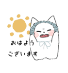 earmuff cat(敬語)（個別スタンプ：1）