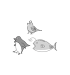 ペンギンとトリとチョウチンアンコウ（個別スタンプ：19）