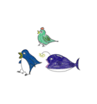 ペンギンとトリとチョウチンアンコウ（個別スタンプ：20）