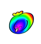 ▶世界平和を願う虹色の鳩【動く】（個別スタンプ：1）