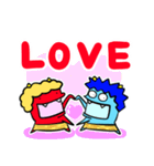 赤おにくんと青おにくん 〜 Loveまいにち編（個別スタンプ：1）