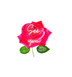 薔薇お花スタンプ（個別スタンプ：5）
