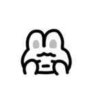 しろくろうさちゃん（個別スタンプ：3）