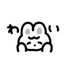 しろくろうさちゃん（個別スタンプ：4）