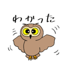 ミミズクのシンプルトーク（個別スタンプ：1）