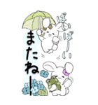 【Big】白いうさぎ 3『雨は嫌いです』（個別スタンプ：39）