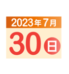 2023年7月日付カレンダー（個別スタンプ：30）