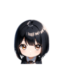 じっと見てる女の子 looking girl（個別スタンプ：8）