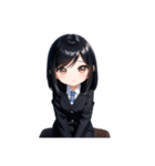 じっと見てる女の子 looking girl（個別スタンプ：10）