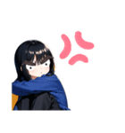 じっと見てる女の子 looking girl（個別スタンプ：13）