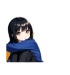 じっと見てる女の子 looking girl（個別スタンプ：14）