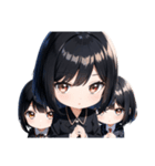 じっと見てる女の子 looking girl（個別スタンプ：16）