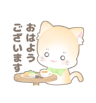 もちもちほっぺ猫ちゃん[日常スタンプ]（個別スタンプ：1）