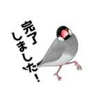 「中に人間入ってる？」使いやすい文鳥（個別スタンプ：2）