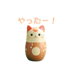 よく使う大人のスタンプ かわいいネコ人形（個別スタンプ：25）