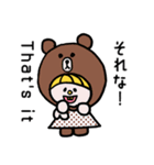 コーミー×BROWN ＆ FRIENDS【Englishあり】（個別スタンプ：7）