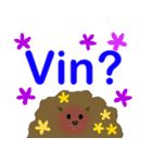 かわいい子犬YJ (フランス語)（個別スタンプ：8）