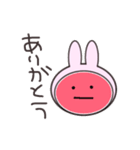 無表情で肯定する血球たち（うさぎ）（個別スタンプ：16）