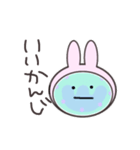 無表情で肯定する血球たち（うさぎ）（個別スタンプ：23）