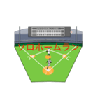 動くさむらい小僧野球を楽しむ（攻撃編）（個別スタンプ：1）