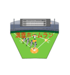 動くさむらい小僧野球を楽しむ（攻撃編）（個別スタンプ：4）